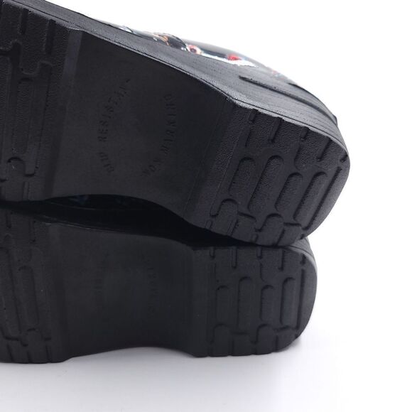 Easy Spirit Laurie Day of the Dead Skulls Black Clogs Womens 6M Slip Resistant - Picture 12 of 13